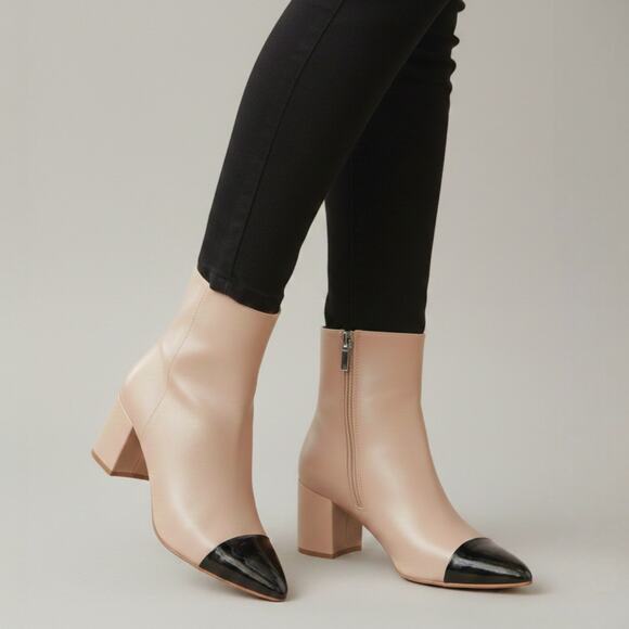Marc Fisher Shoes - Marc Fisher Jelanie Block Heel Bootie in Latte Size 8.5 NEW